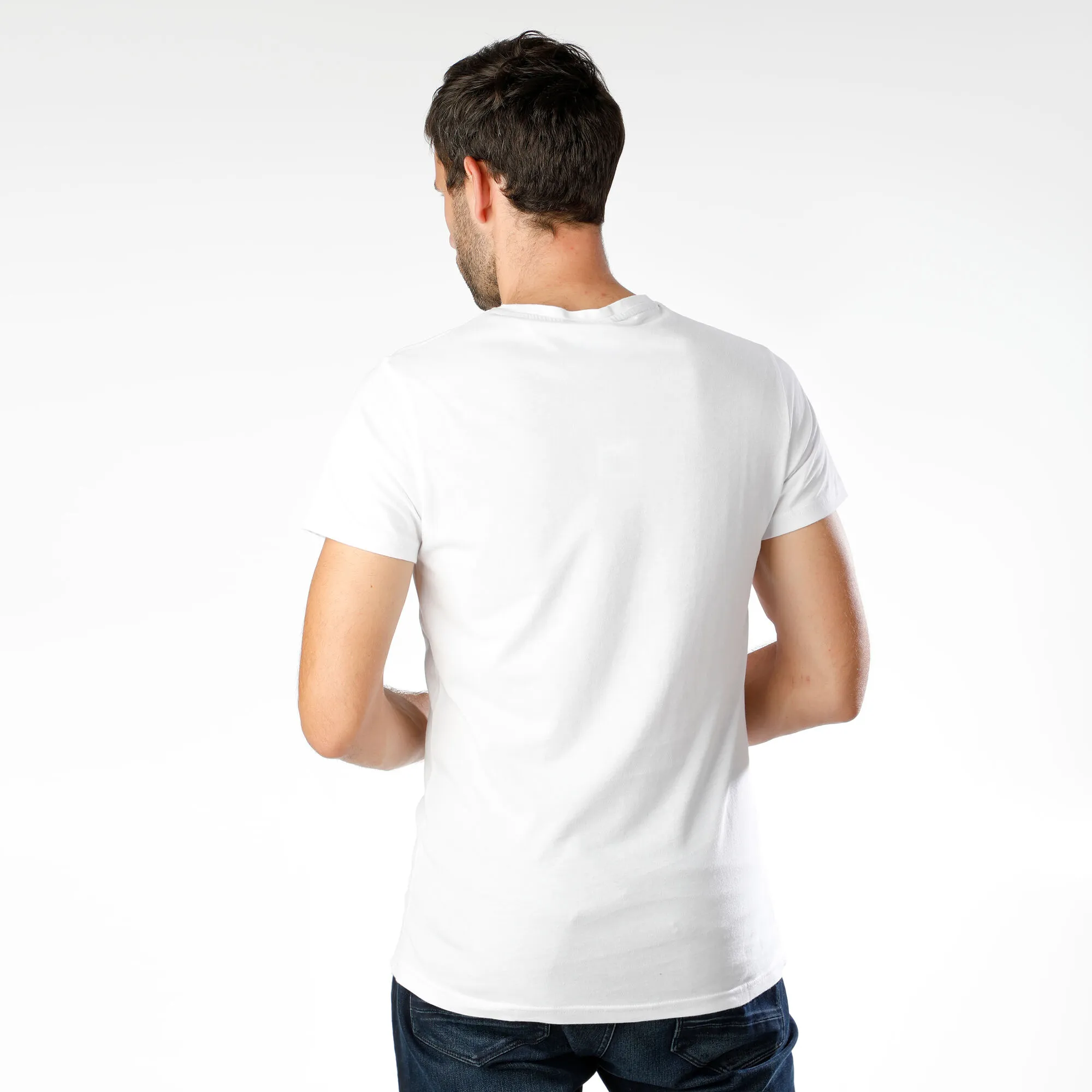 Quiet Please Advantage Logo Maglietta Uomini - Bianco, Nero - immagine 3