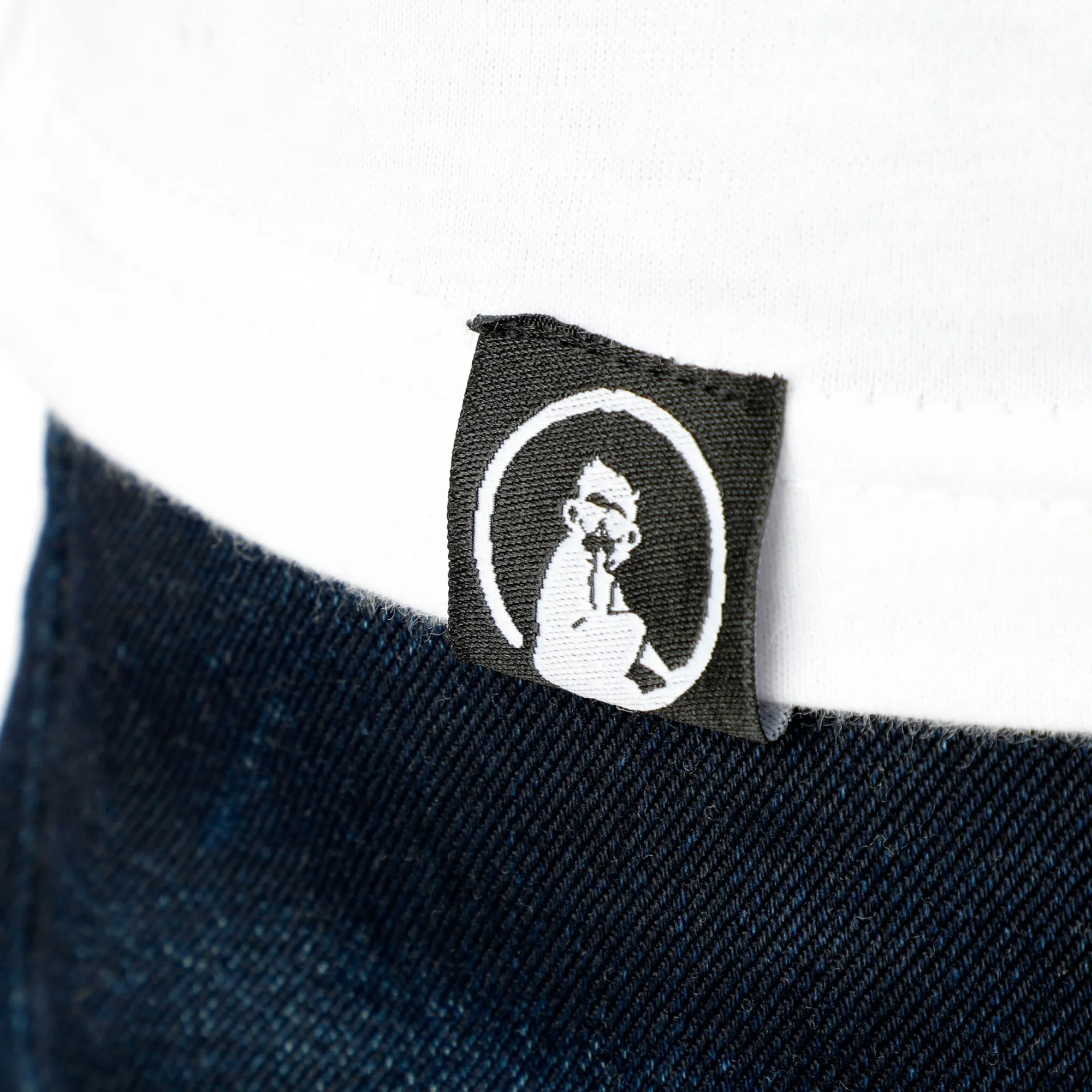 Quiet Please Advantage Logo Maglietta Uomini - Bianco, Nero - immagine 4