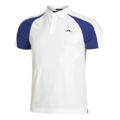 Jlindeberg Nial Regular Fit Polo Uomini - Bianco, Blu