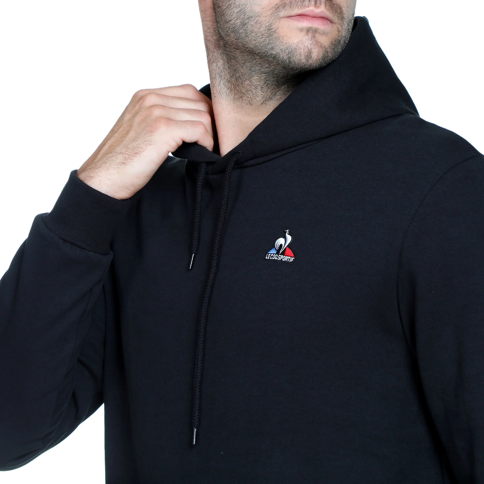 Le Coq Sportif Essentials N°1 Felpa Con Cappuccio Uomini - Nero - immagine 5