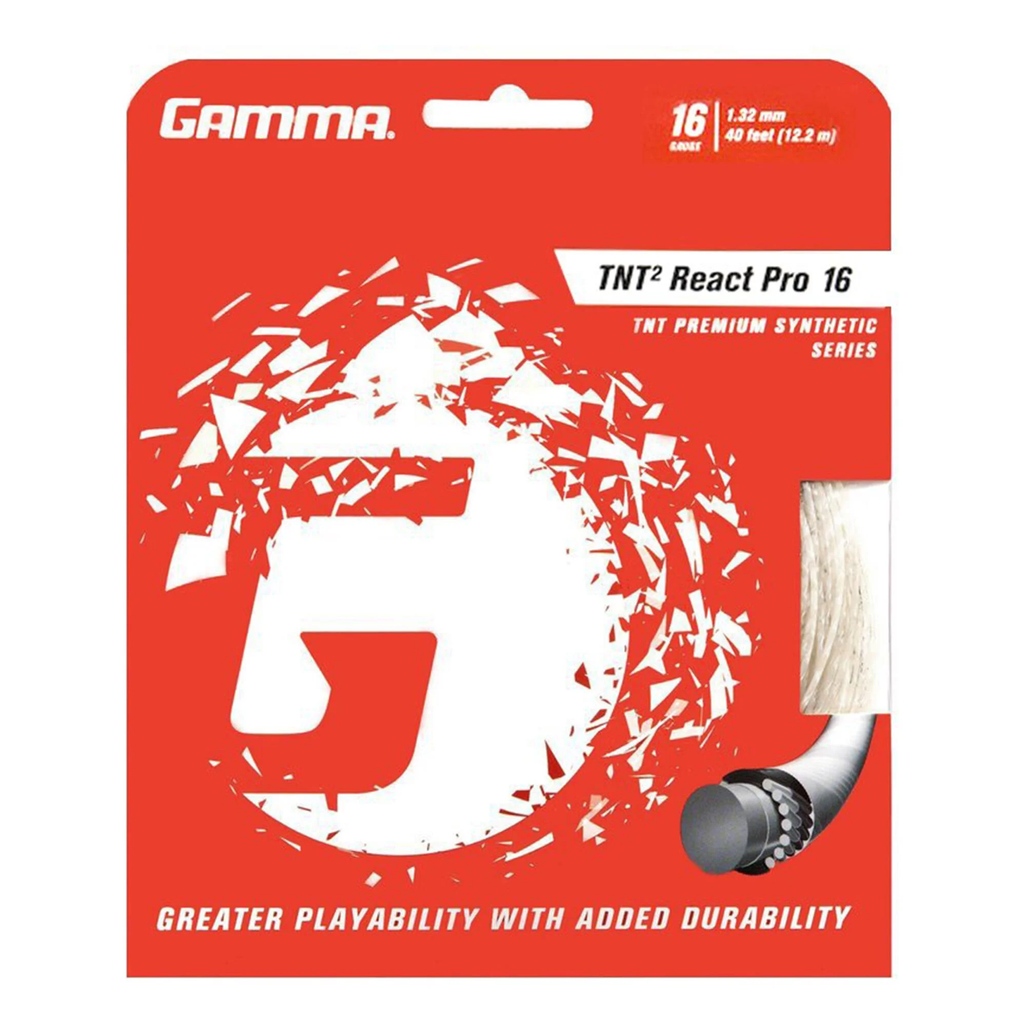 GAMMA TNT² React Pro Set Di Corde 12,2m - Bianco