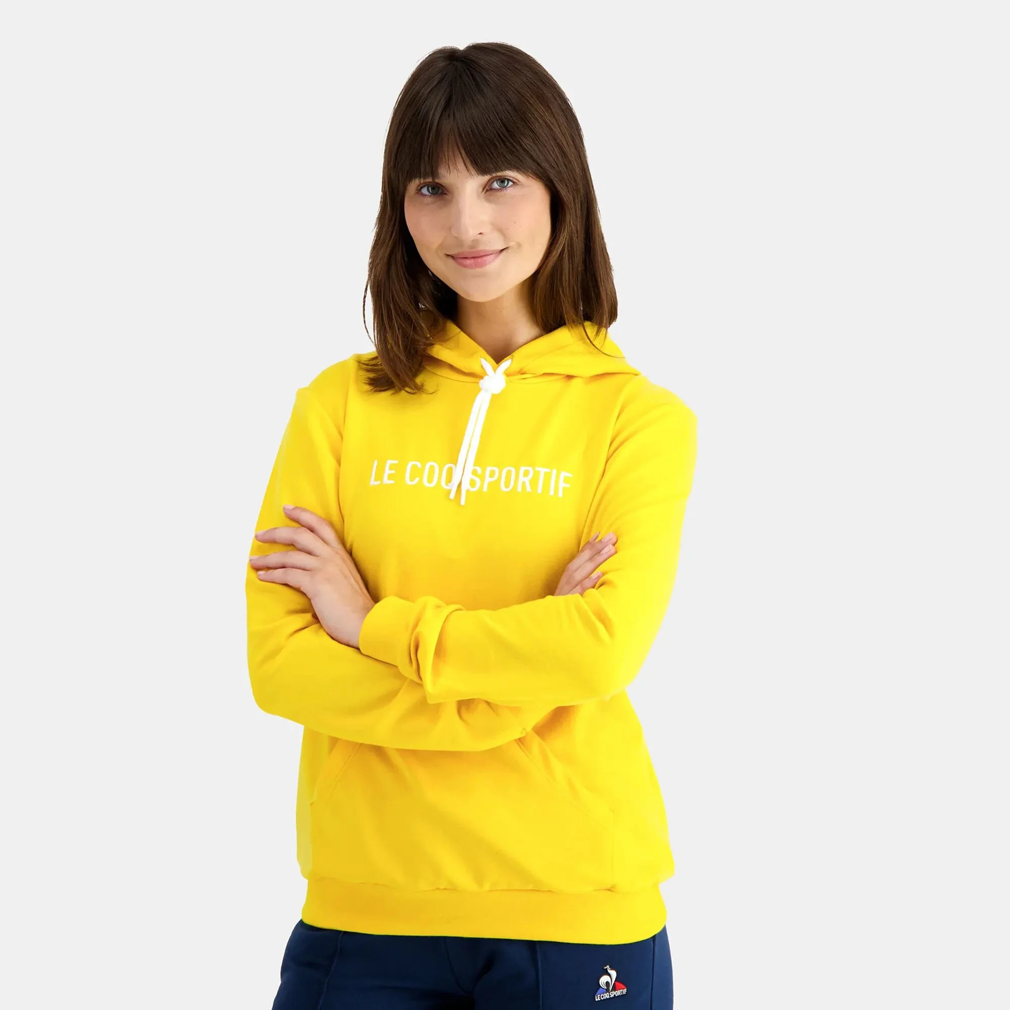 Le Coq Sportif Nr°1 Felpa Con Cappuccio Donna - Giallo - immagine 3