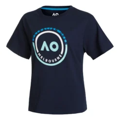 Australian Open AO Round Logo Maglietta Donna - Blu Scuro, Blu