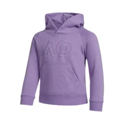 Australian Open AO Embroidered Logo Felpa Con Cappuccio Ragazze - Viola