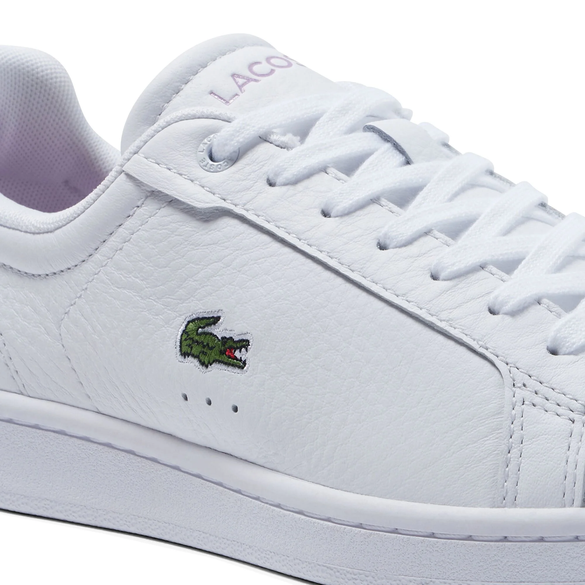 Lacoste Carnaby Pro Scarpa Per Il Tempo Libero Donna - Bianco, Lilla - immagine 8