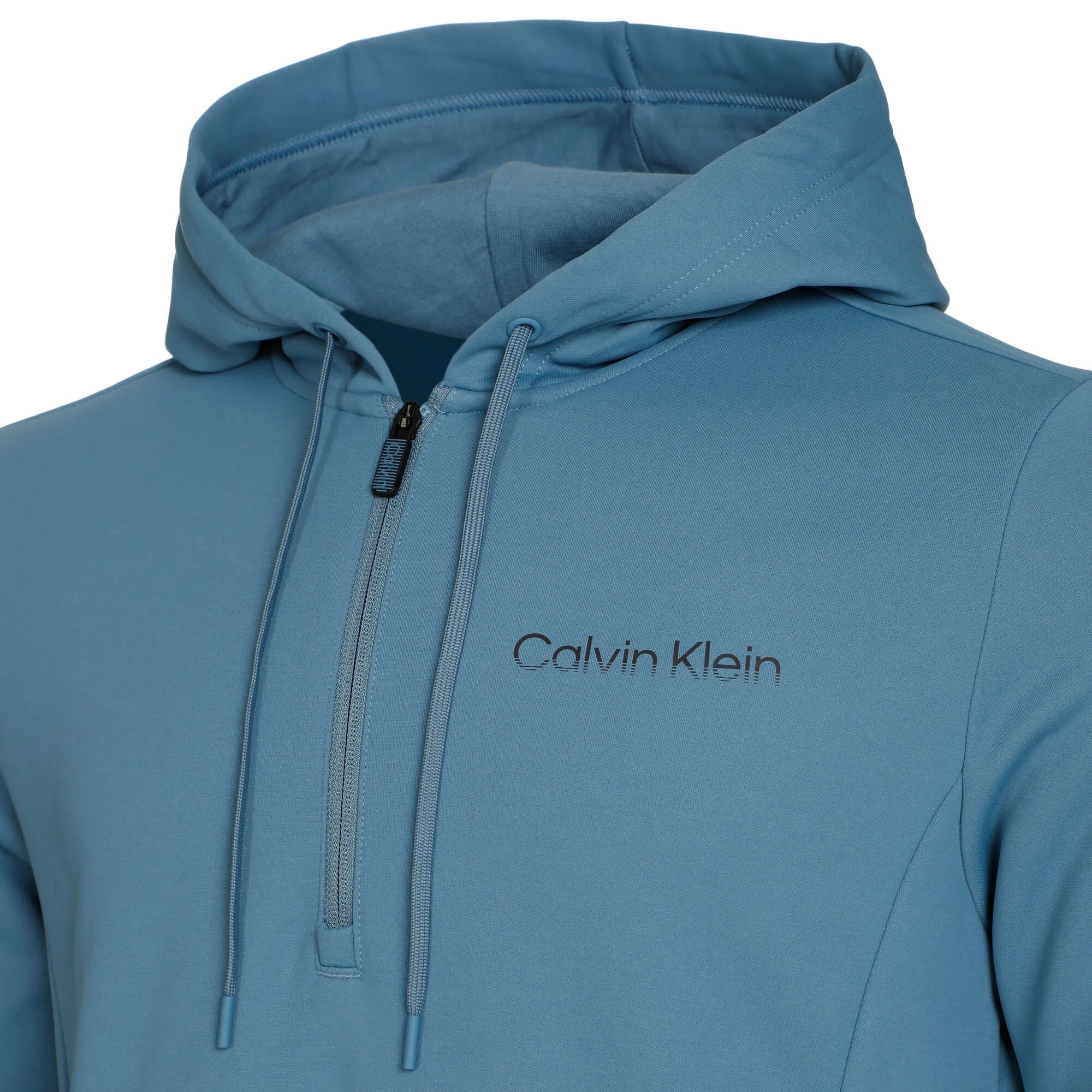 Calvin Klein 1/4 Zip Felpa Con Cappuccio Uomini - Blu - immagine 3