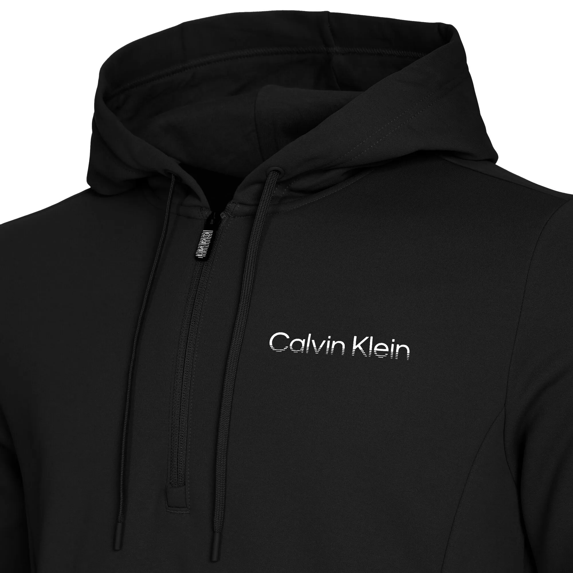 Calvin Klein 1/4 Zip Felpa Con Cappuccio Uomini - Nero - immagine 3