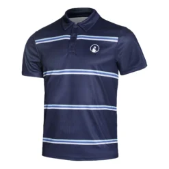 Quiet Please Ocean AOP Stripe Tournament Polo Uomini - Blu