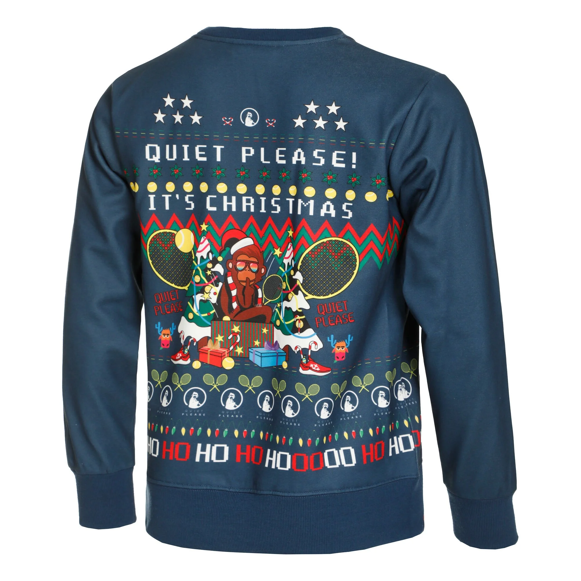 Quiet Please Ugly Christmas Felpa Uomini - Blu, Multicolore - immagine 2