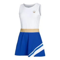 Quiet Please Retro Stripe Champions Abito Donna - Bianco, Blu