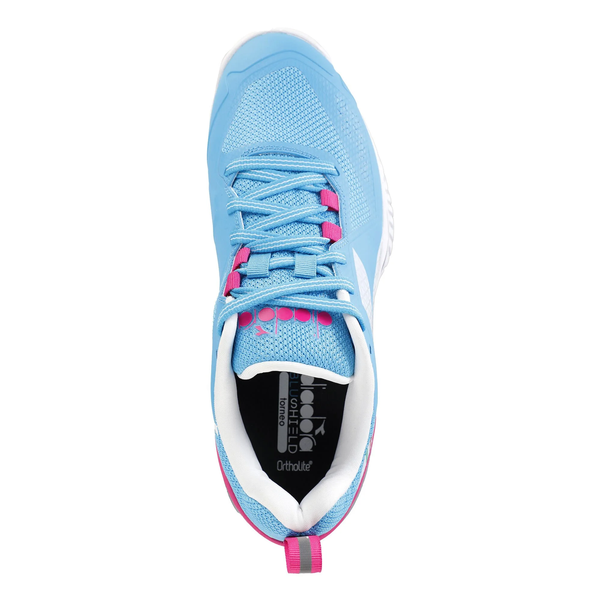 Diadora Blushield Torneo Donna - Blu Chiaro, Bianco - immagine 3