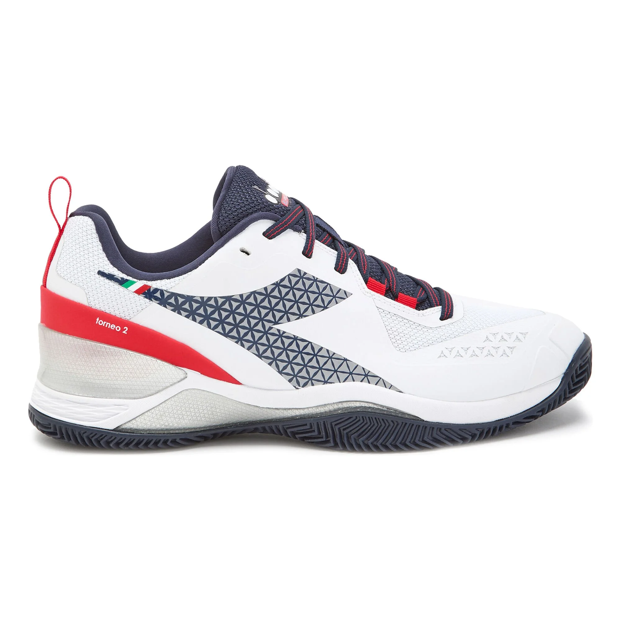 Diadora Blushield Torneo 2 Scarpa Per Terra Rossa Uomini - Bianco, Blu Scuro
