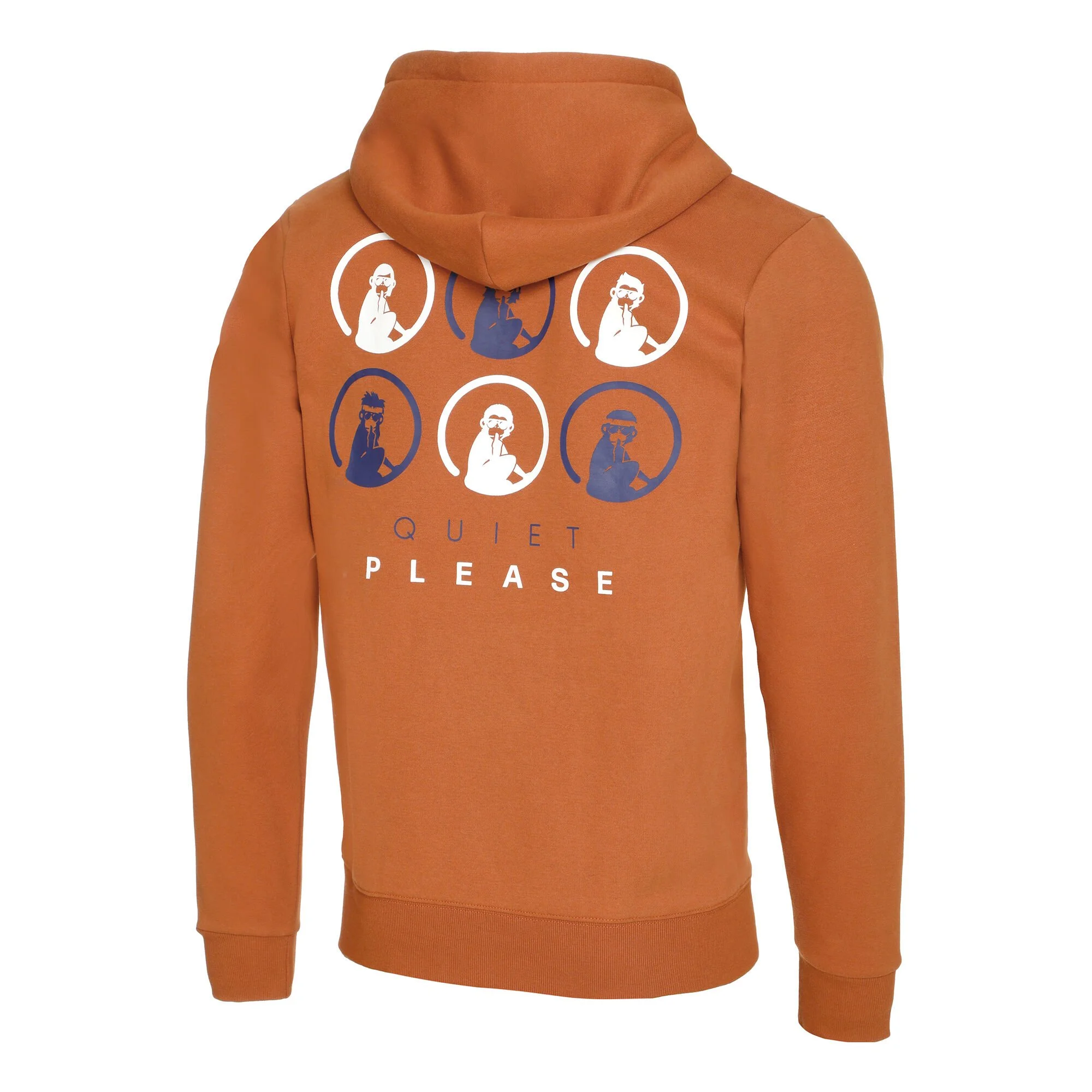Quiet Please Retro Monkey Felpa Uomini - Arancione, Multicolore - immagine 3