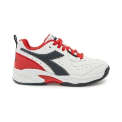 Diadora S. Challenge 5 SL AC Scarpa Per Tutte Le Superfici Bambini - Bianco, Rosso