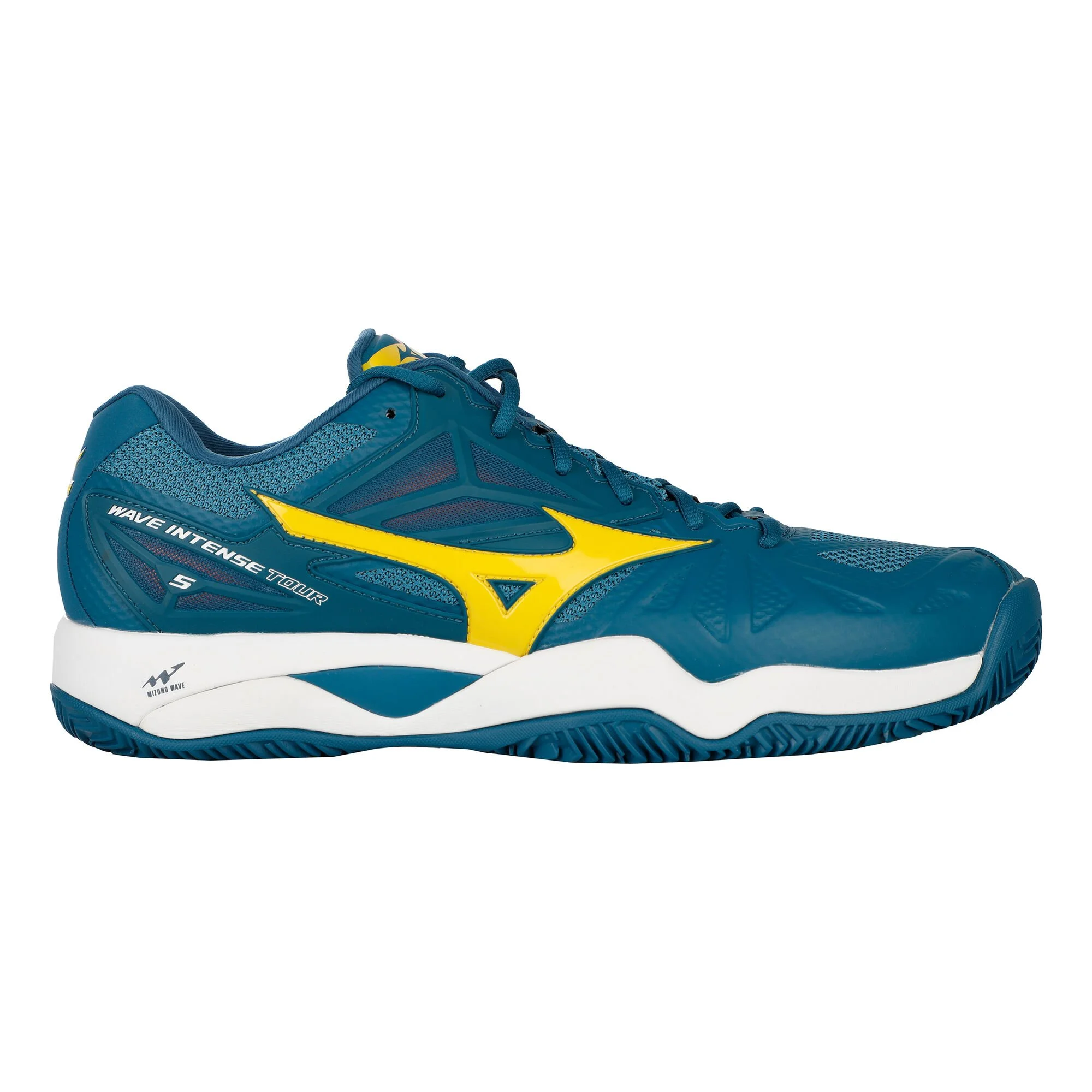 Mizuno Wave Intense Tour 5 Scarpa Per Terra Rossa Uomini - Color Petrolio, Giallo