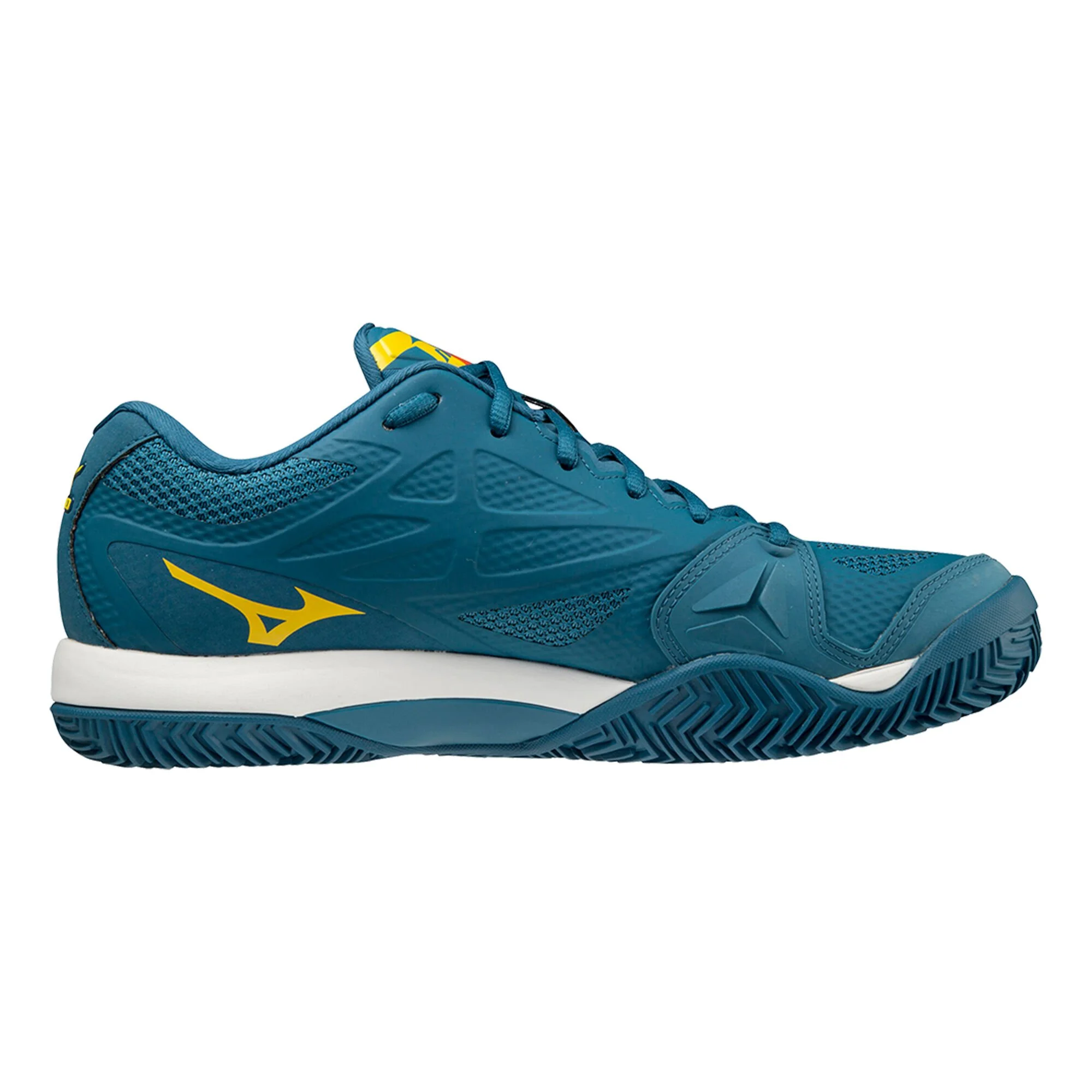 Mizuno Wave Intense Tour 5 Scarpa Per Terra Rossa Uomini - Color Petrolio, Giallo - immagine 6