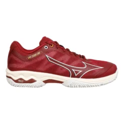 Mizuno Wave Exceed Light Scarpa Per Terra Rossa Donna - Rosso Scuro, Bianco