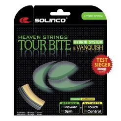 Solinco Tour Bite 6,8m Silber + Vanquish 6,3m Set Di Corde 13,1m - Argento, Colori Naturali