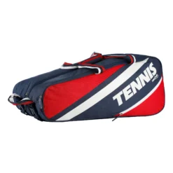 Tennis-Point Classic 6R Borsa Per Racchetta - Blu Scuro, Multicolore
