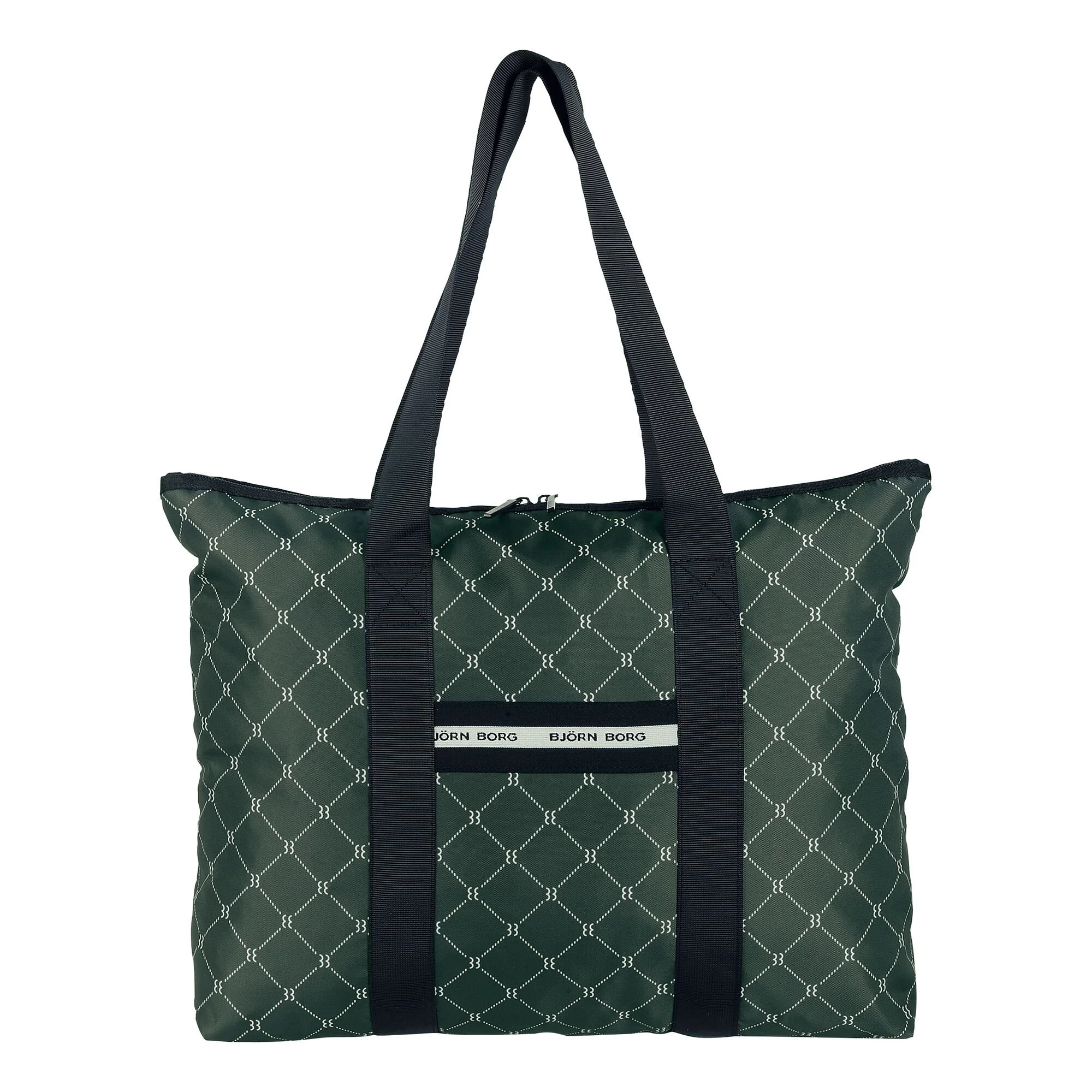 BJØRN BORG Klara Tote Borsa Casual - Verde, Nero