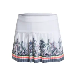 Lucky In Love Palms D'Amour Pleated Gonna Ragazze - Bianco, Multicolore