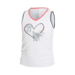 Lucky In Love Palms D'Amour Canottiera Ragazze - Bianco, Multicolore