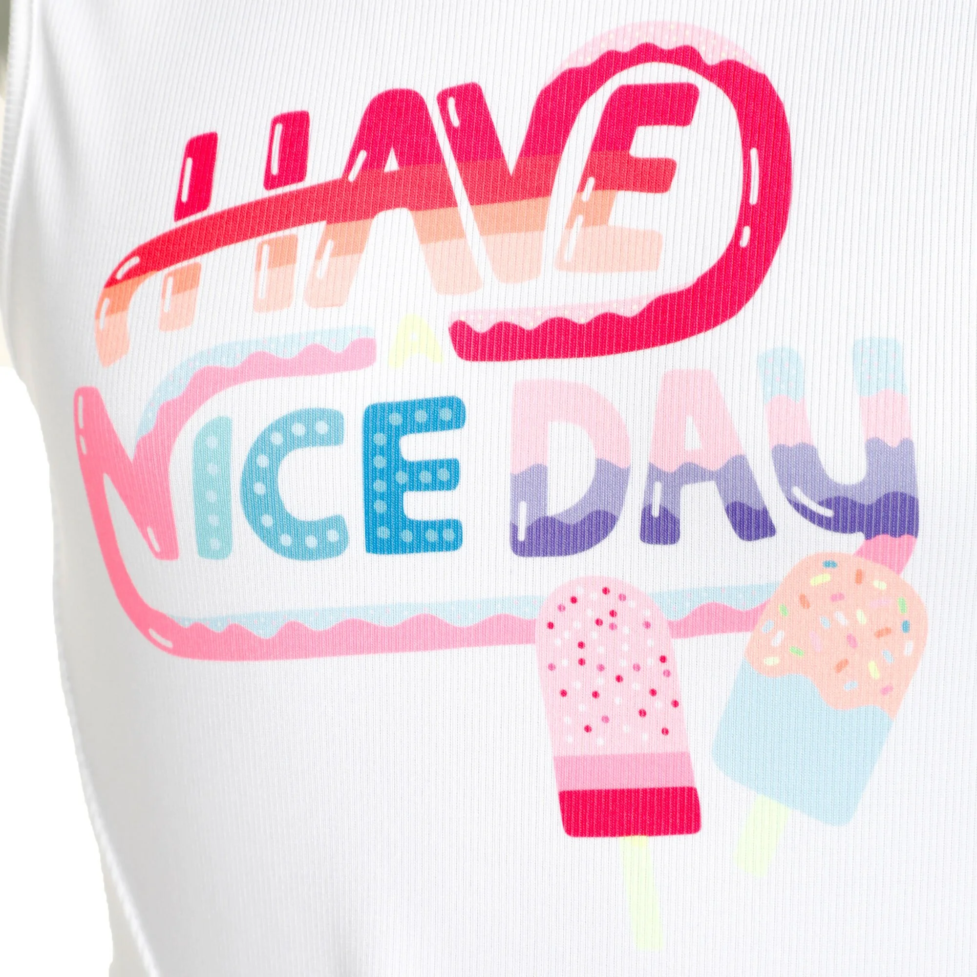 Lucky In Love Have An Ice Day Canottiera Ragazze - Bianco, Multicolore - immagine 3