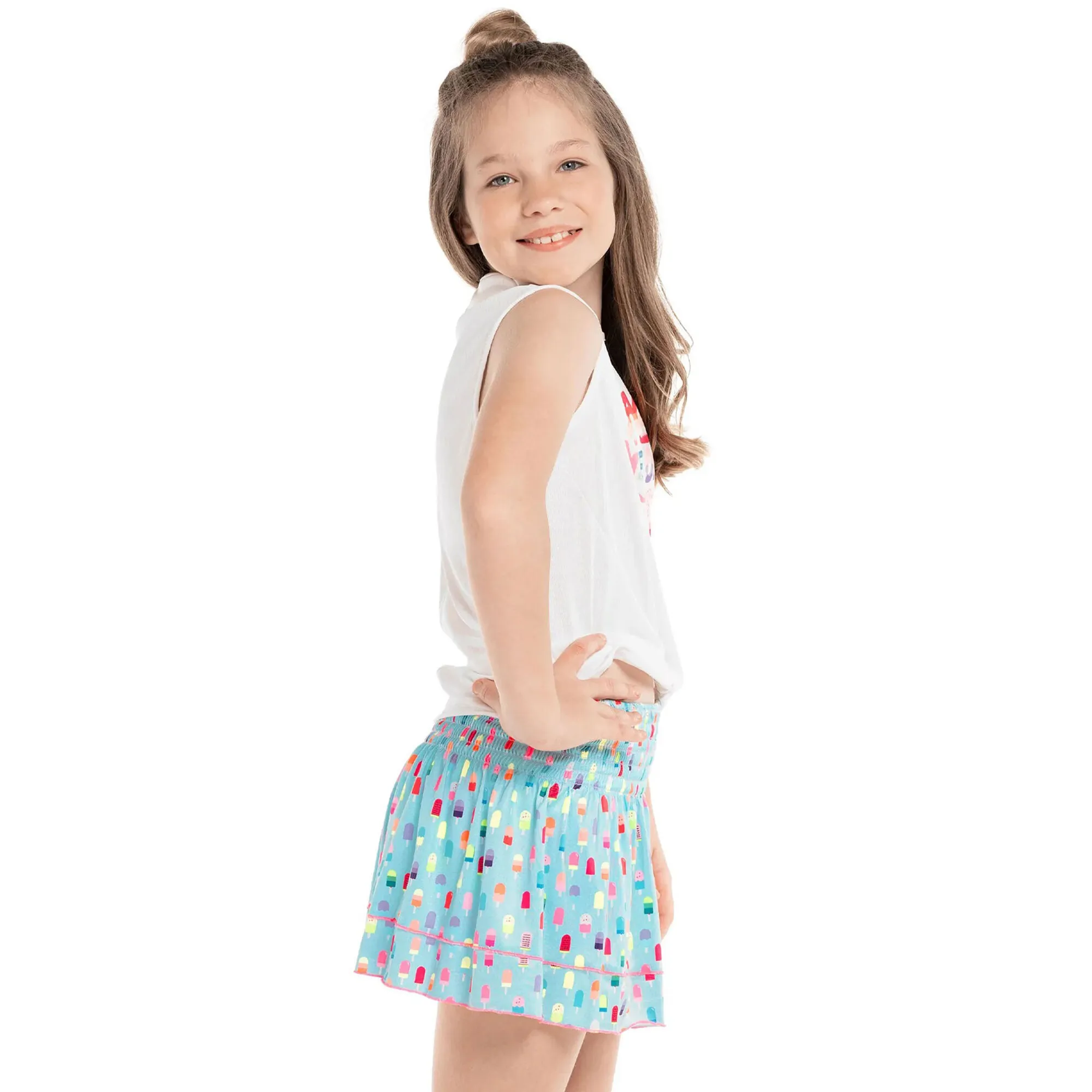 Lucky In Love Have An Ice Day Canottiera Ragazze - Bianco, Multicolore - immagine 6