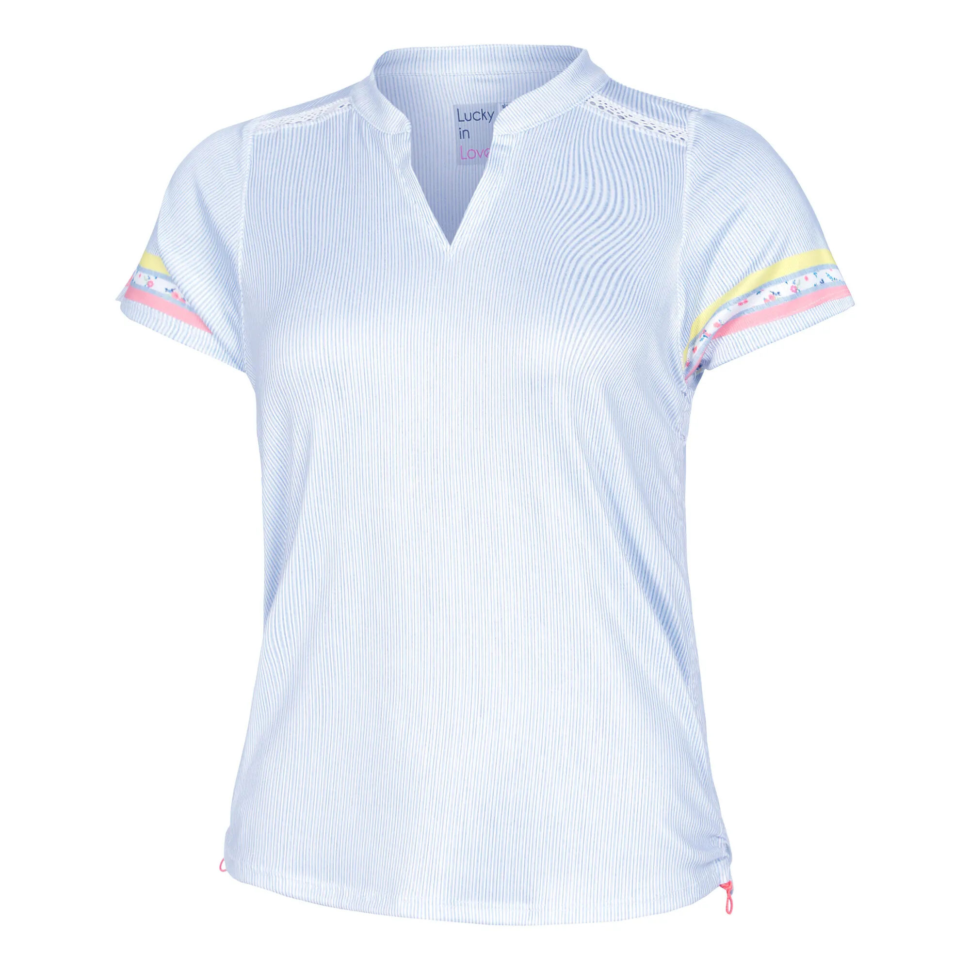 Lucky In Love Chambray Blossom Maglietta Donna - Blu Chiaro, Multicolore