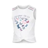 Lucky In Love Just Fly Canottiera Ragazze - Bianco, Multicolore