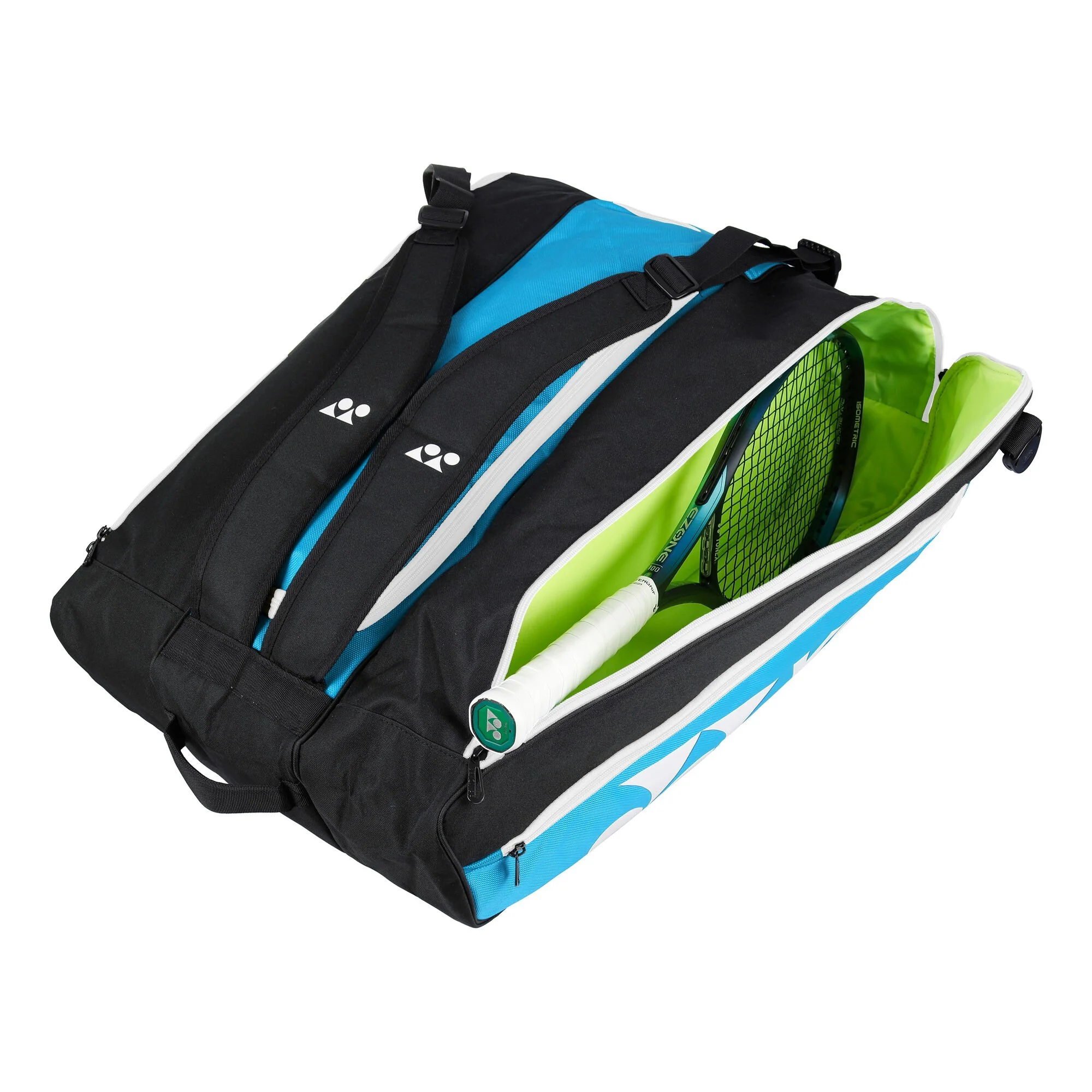 YONEX Club Line Racket Bag Borsa Per Racchetta Da 12 - Blu, Nero - immagine 4