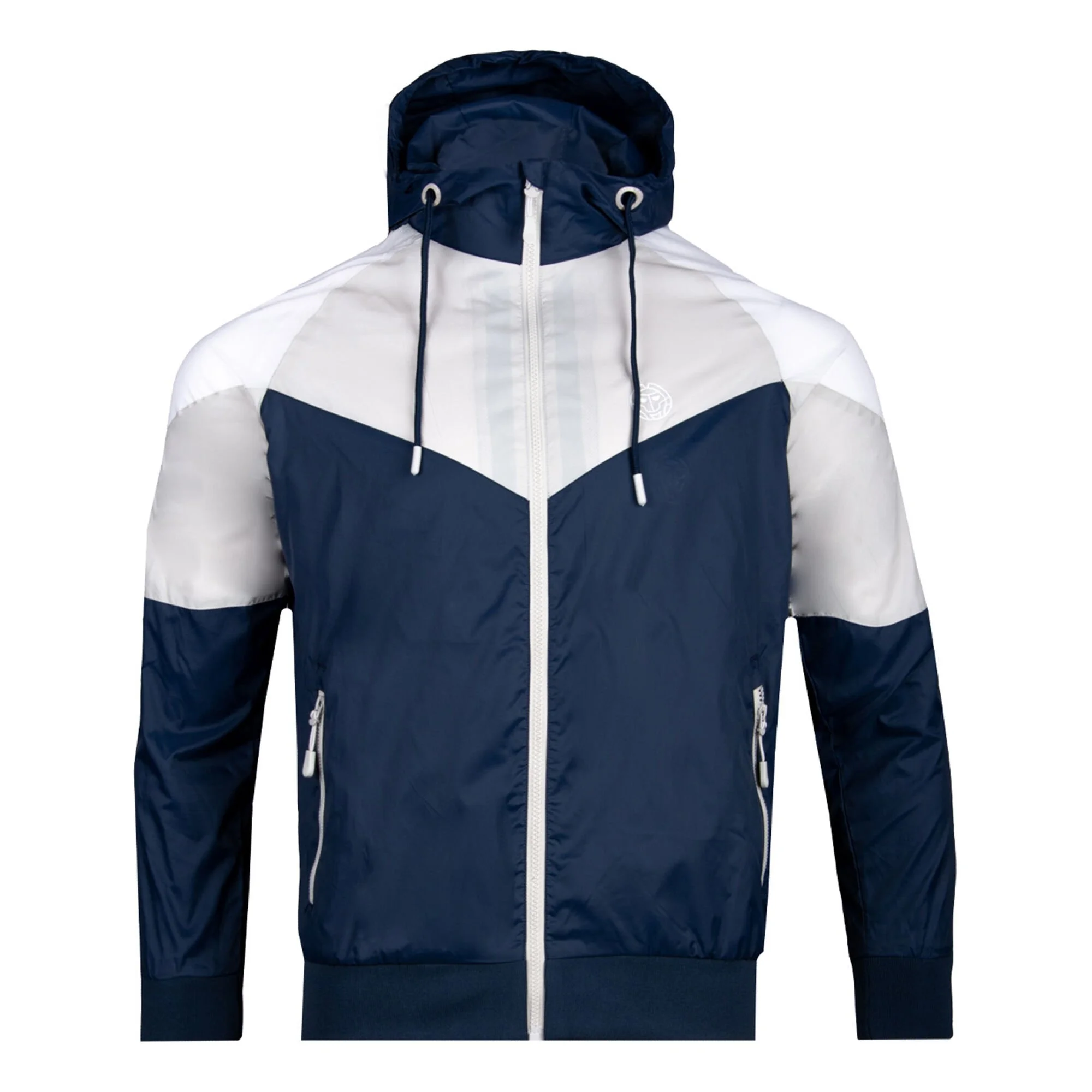 BIDI BADU Jabba Tech Giacca Da Allenamento Uomini - Blu Scuro, Grigio Chiaro