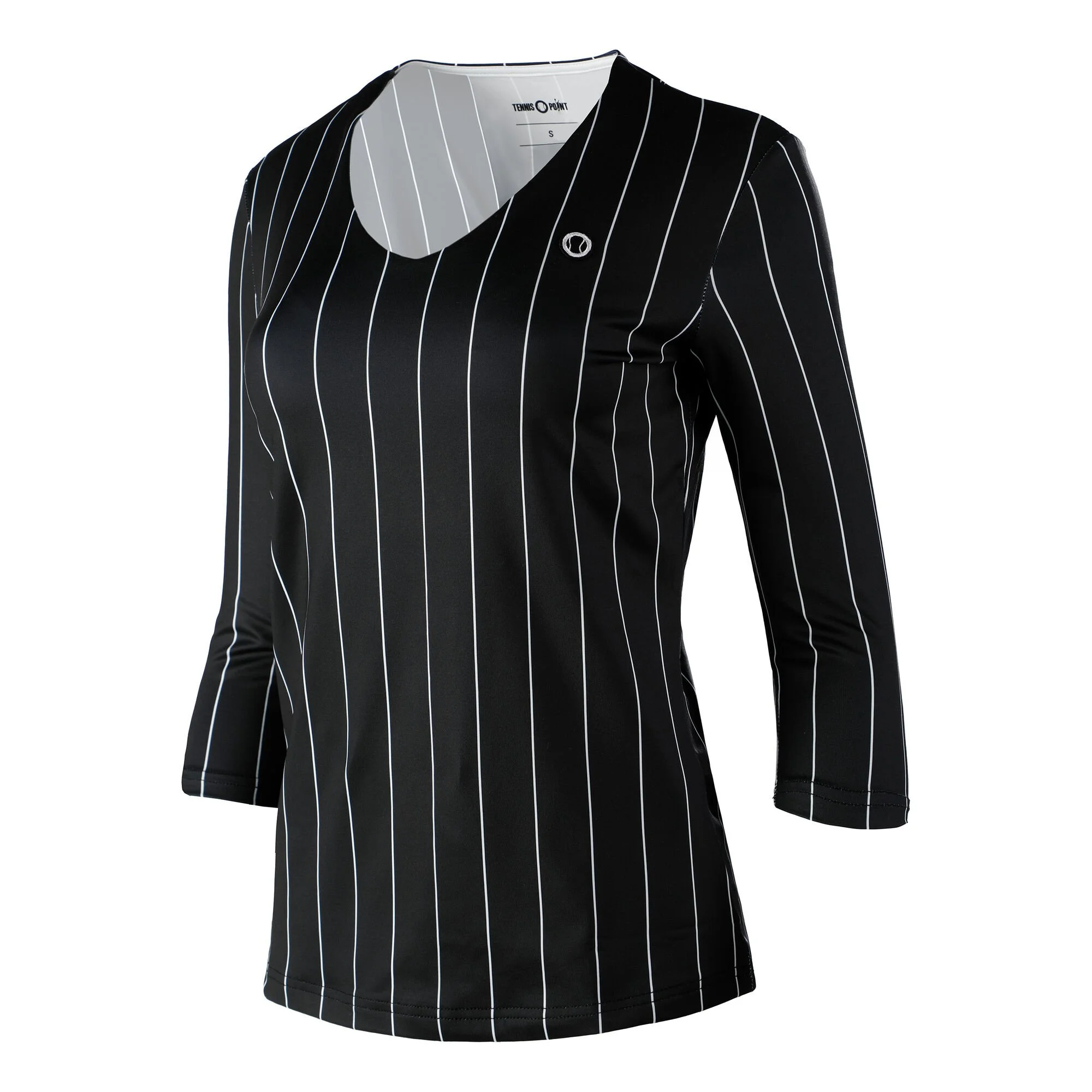 Tennis-Point Stripes Manica Lunga Edizione Speciale Donna - Nero, Bianco