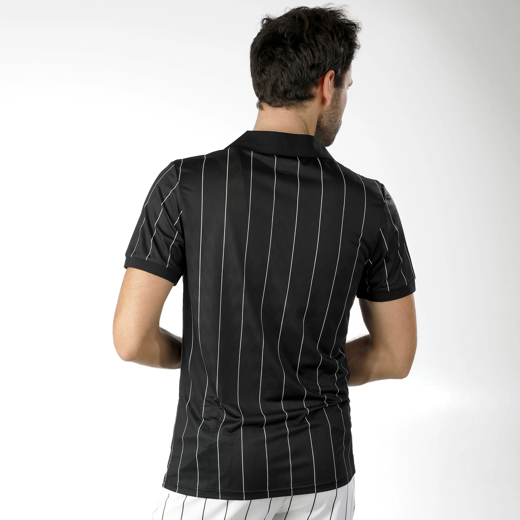 Tennis-Point Stripes Polo Edizione Speciale Uomini - Nero, Bianco - immagine 4