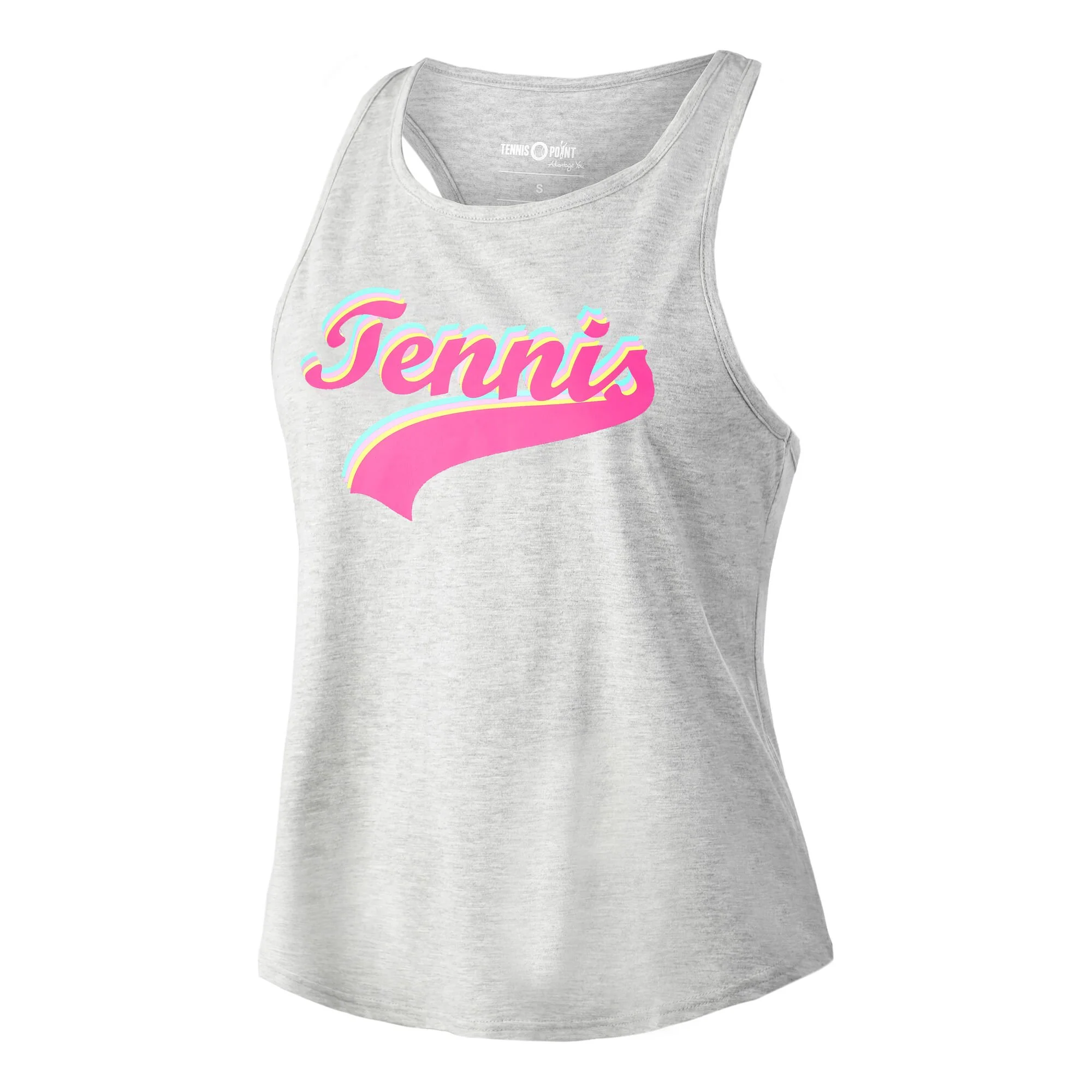 Tennis-Point Tennis Signature Canottiera Donna - Grigio, Multicolore