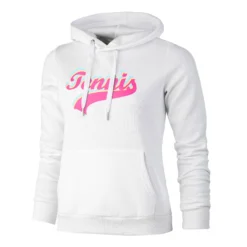 Tennis-Point Tennis Signature Felpa Con Cappuccio Donna - Bianco, Multicolore