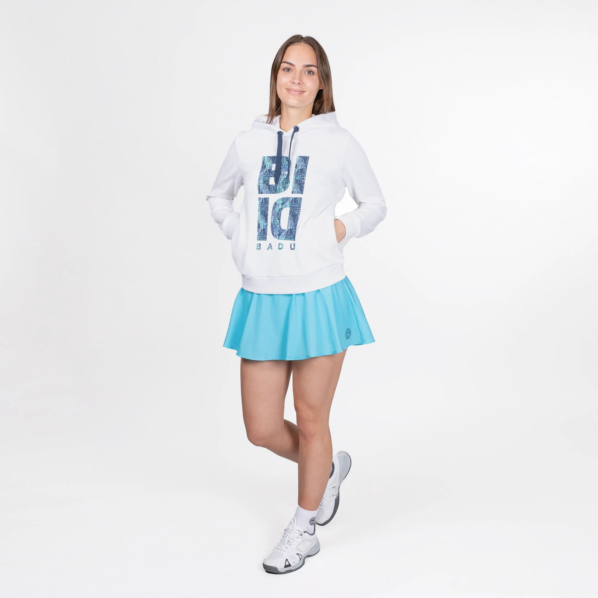 BIDI BADU Tendai Lifestyle Felpa Con Cappuccio Donna - Bianco - immagine 3