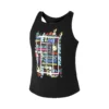 Tennis-Point Graffity Canottiera Ragazze - Nero, Multicolore