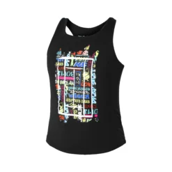 Tennis-Point Graffity Canottiera Ragazze - Nero, Multicolore
