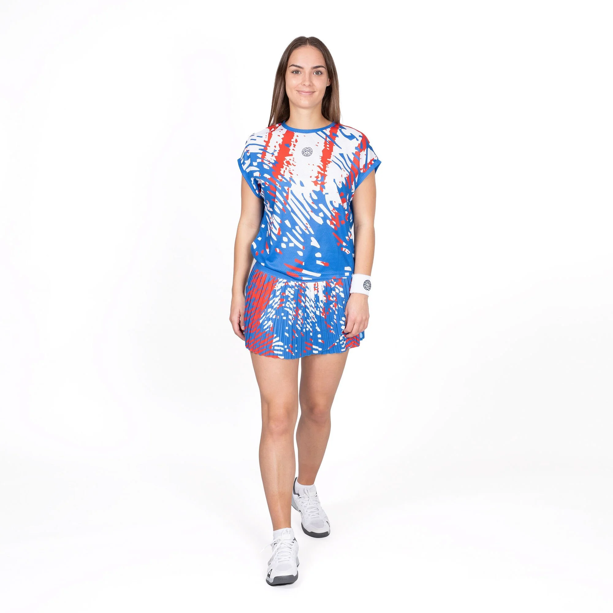 BIDI BADU Nadra Tech Maglietta Donna - Blu, Bianco - immagine 3