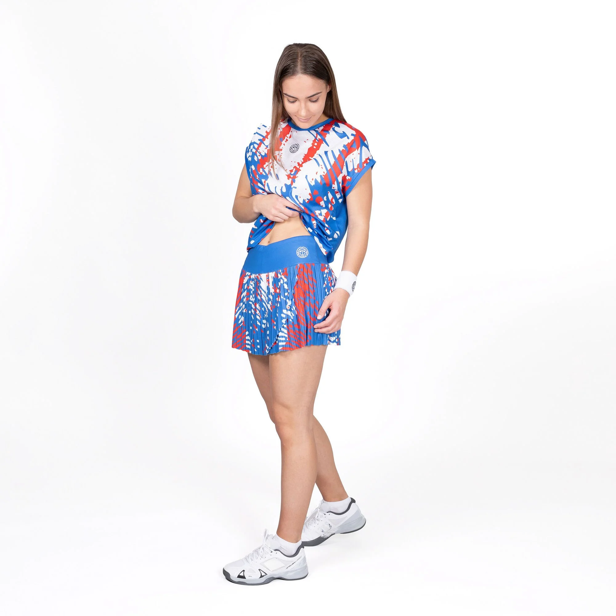 BIDI BADU Nadra Tech Maglietta Donna - Blu, Bianco - immagine 5