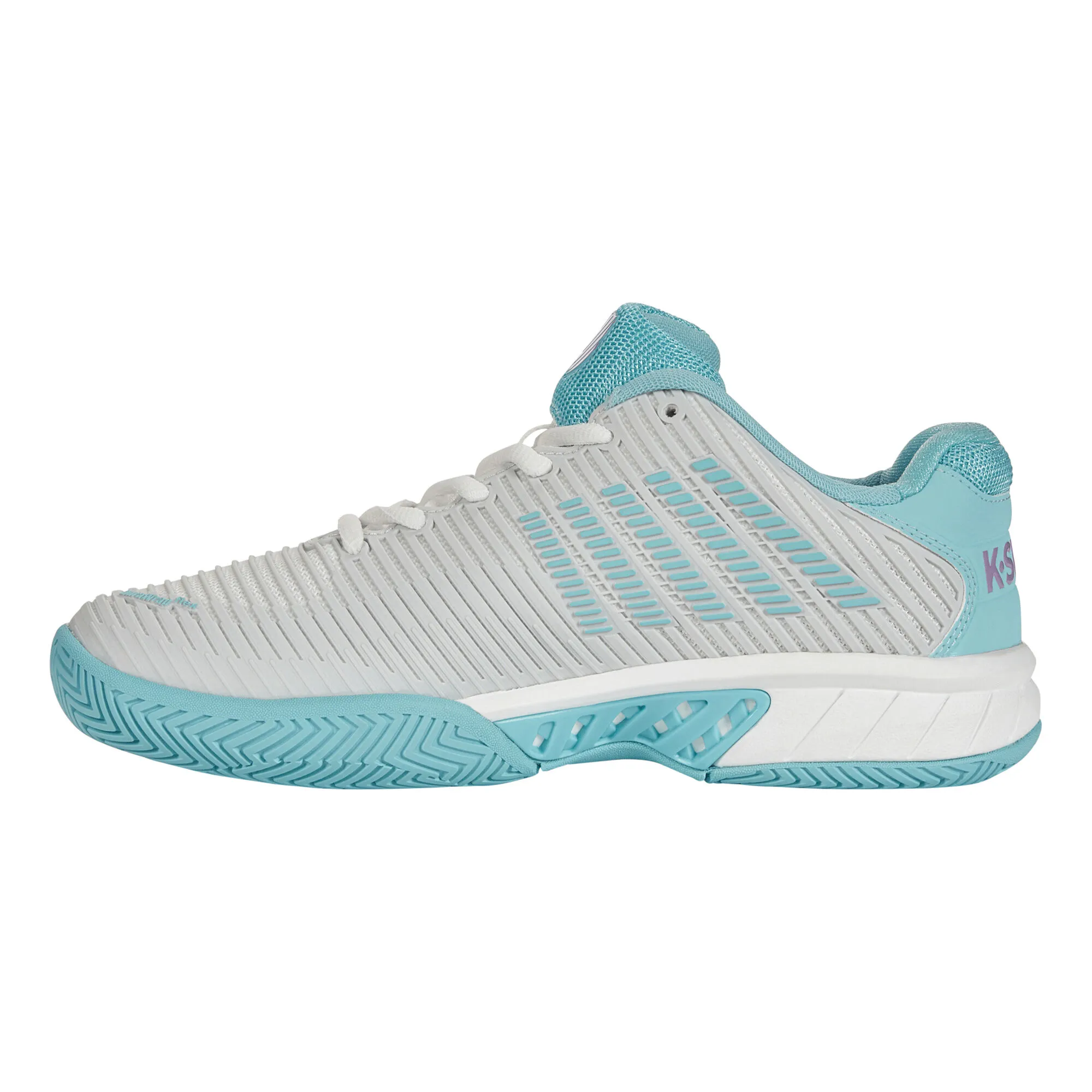 K-Swiss Hypercourt Express 2 Scarpa Per Tutte Le Superfici Donna - Bianco, Blu Chiaro - immagine 2