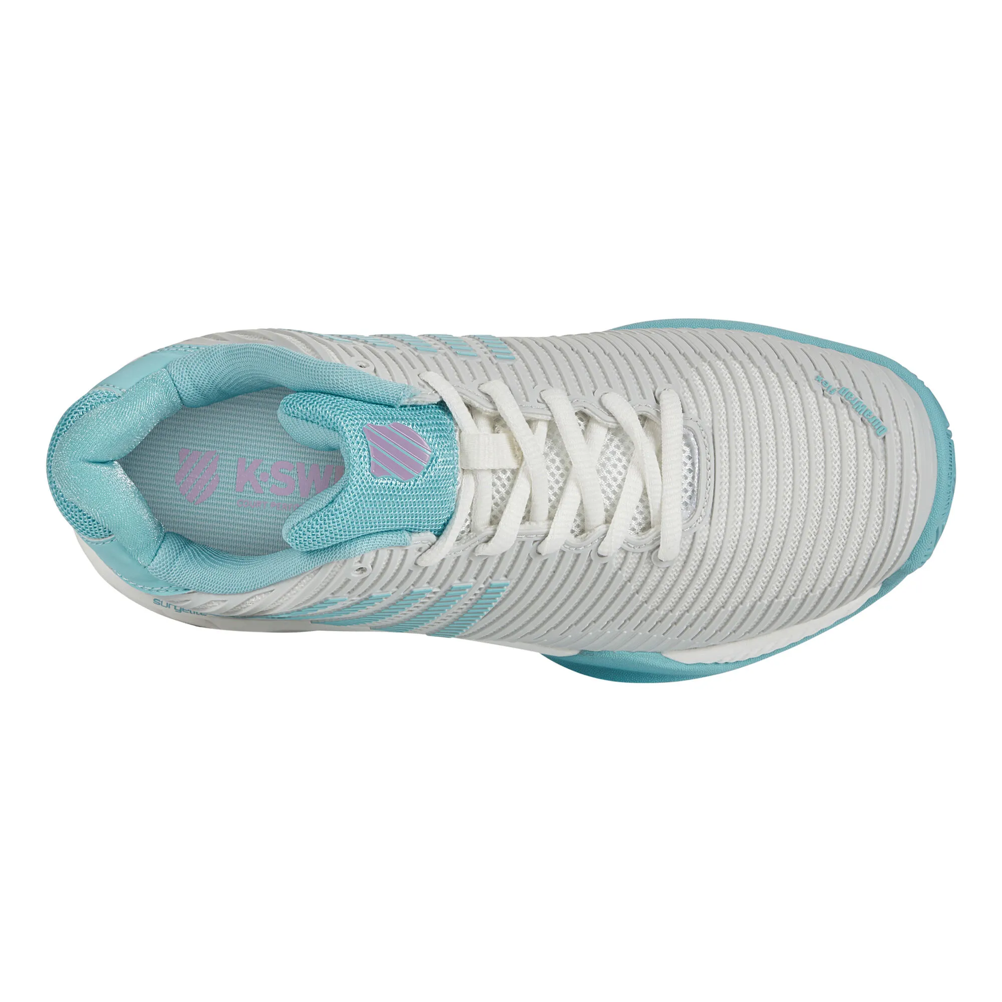 K-Swiss Hypercourt Express 2 Scarpa Per Tutte Le Superfici Donna - Bianco, Blu Chiaro - immagine 4
