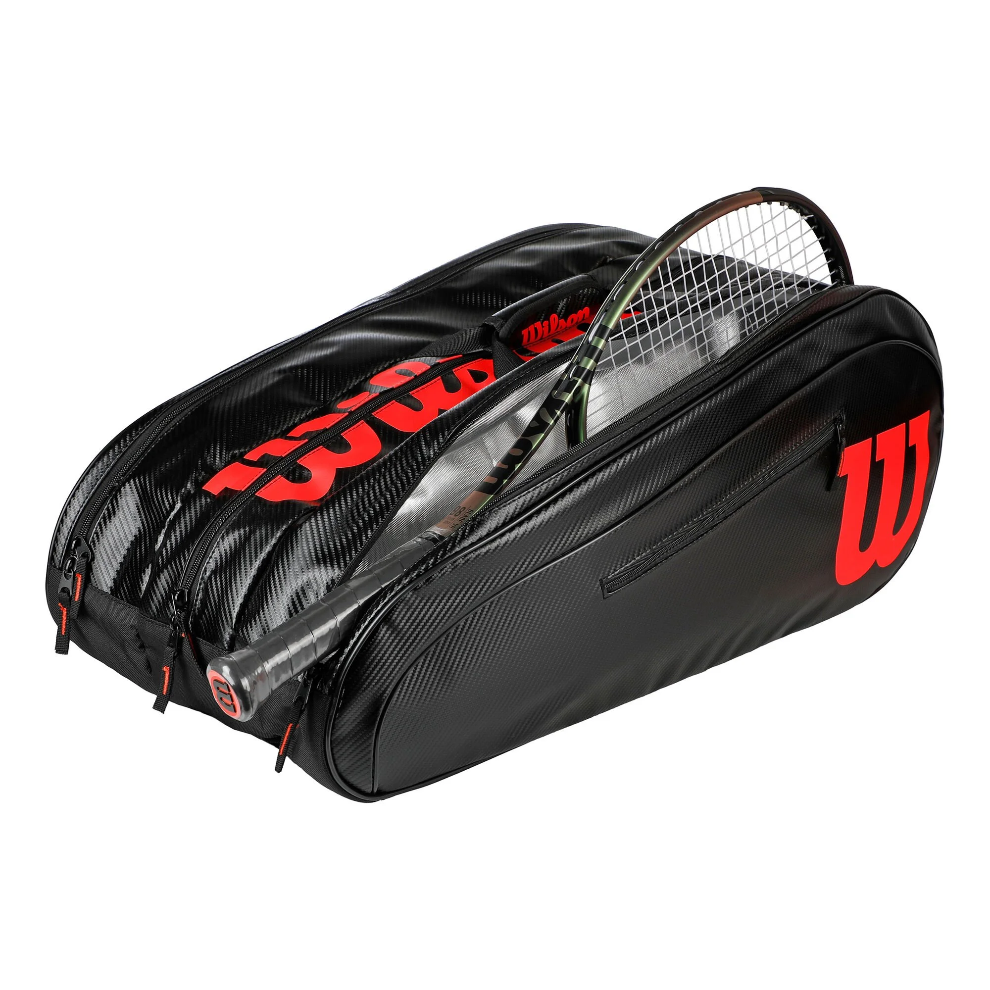 Wilson Elite Borsa Per Racchetta Da 15 Edizione Speciale - Nero, Rosso - immagine 5
