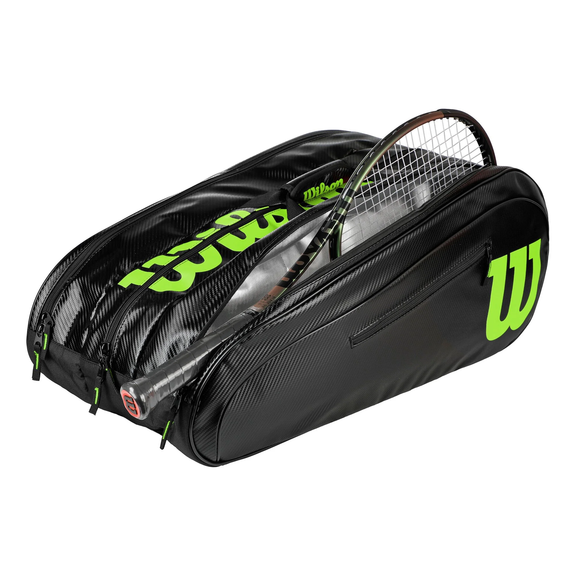 Wilson Elite Borsa Per Racchetta Da 15 Edizione Speciale - Nero, Lime - immagine 5