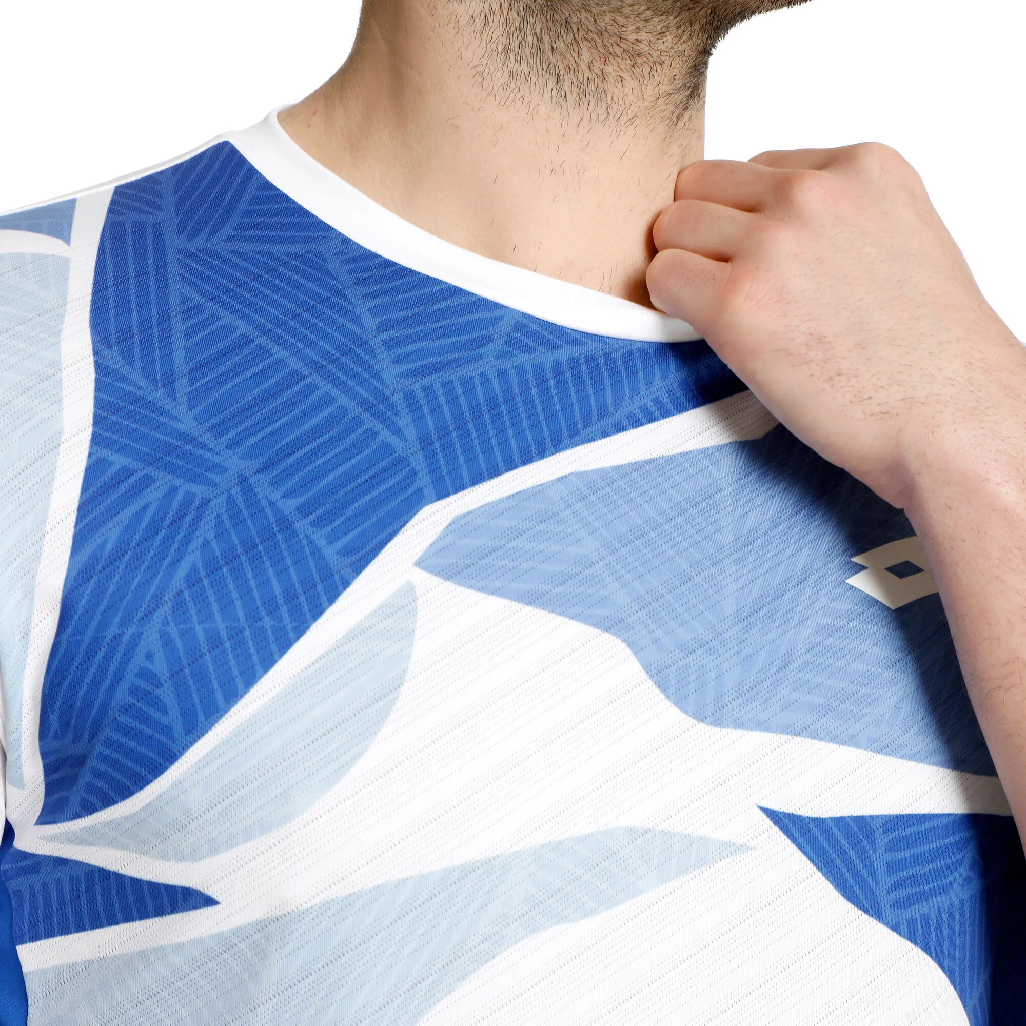 Lotto Tech 1 D2 Maglietta Uomini - Bianco, Blu - immagine 6