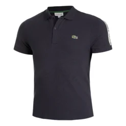 Lacoste Core Graphics Polo Uomini - Blu Scuro
