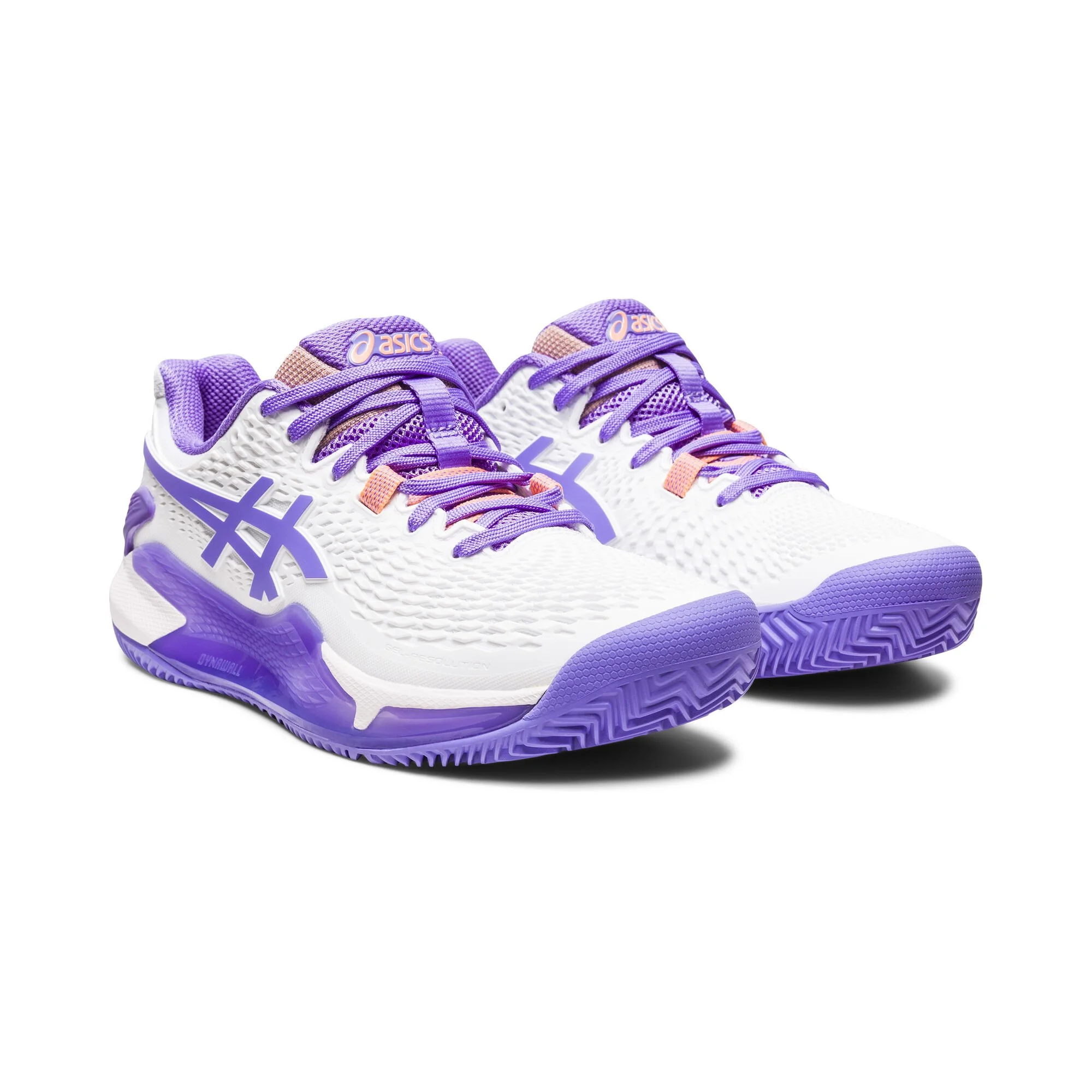 Asics Gel-Resolution 9 Scarpa Per Terra Rossa Donna - Bianco, Lilla - immagine 3