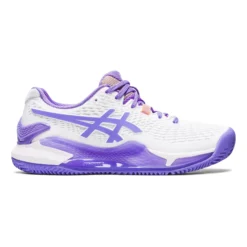 Asics Gel-Resolution 9 Scarpa Per Terra Rossa Donna - Bianco, Lilla