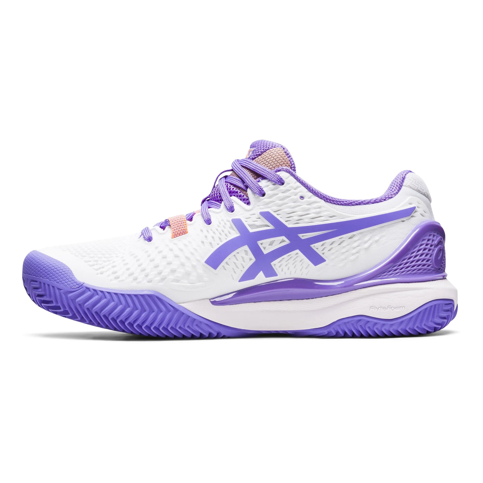 Asics Gel-Resolution 9 Scarpa Per Terra Rossa Donna - Bianco, Lilla - immagine 6